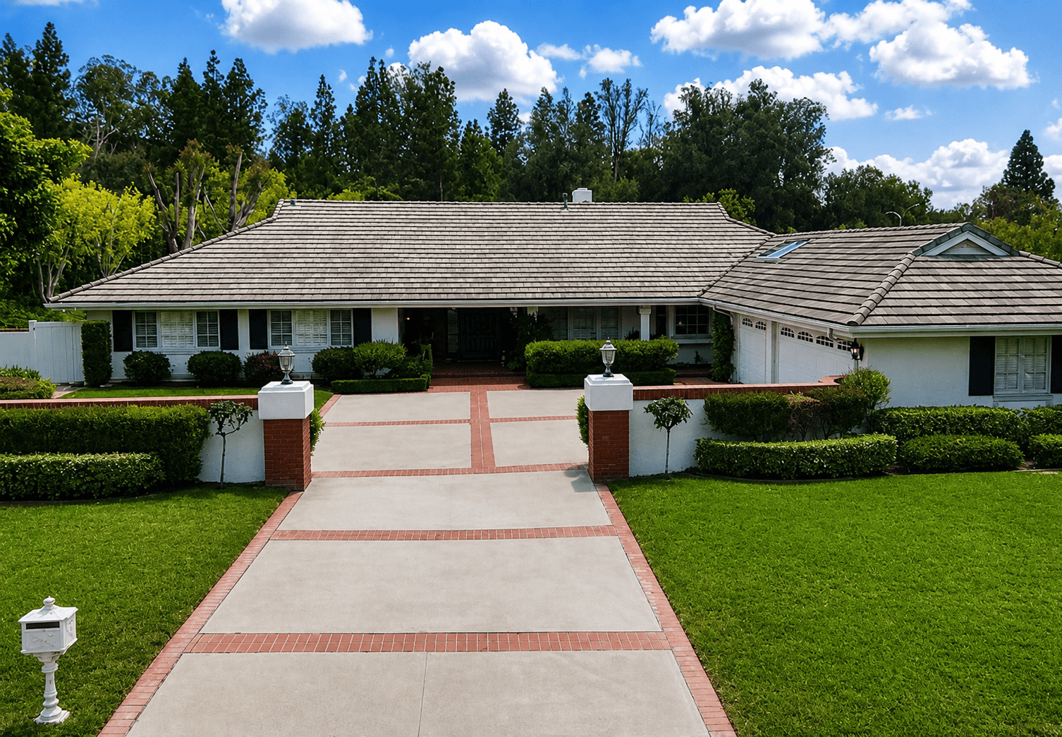 A single-story Southern California home of the era that commonly has an unpermitted garage conversion or back-house ADU